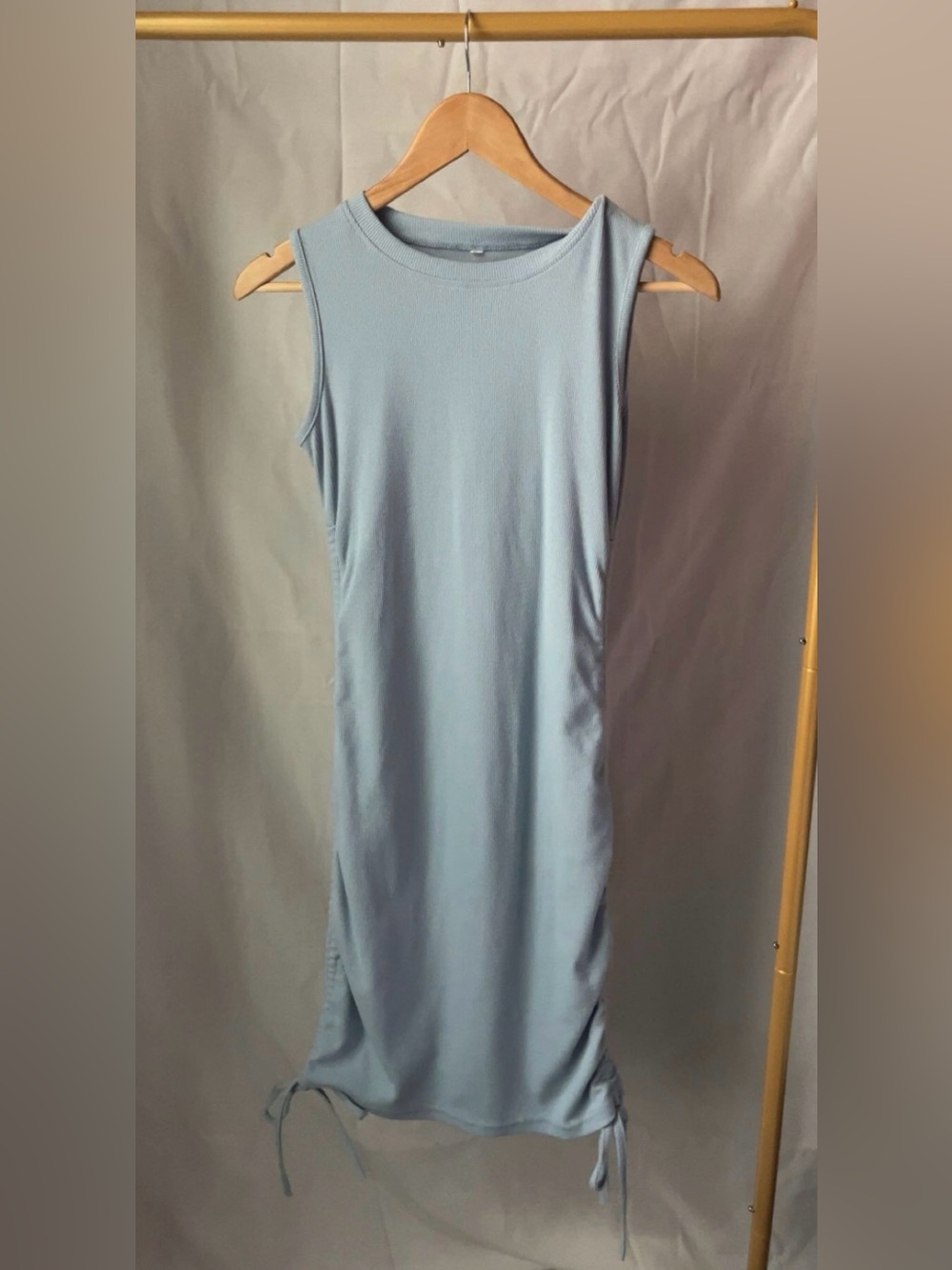 Source Unknown Powder Blue Sleeveless Midi Dress
